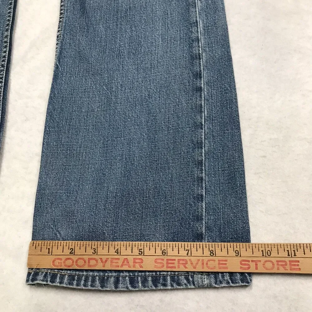 LEVIS 527 Boot Cut Jean Men 36x32 Faded Whisker Wash Skater Cowboy Western